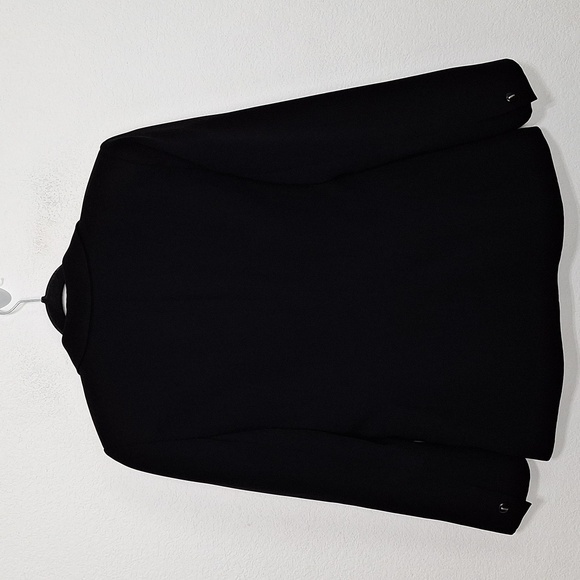 Tahari Vintage Quiet Luxury Black Classic Padded Shoulder Tailored Blazer Sz. 12 - Picture 5 of 11